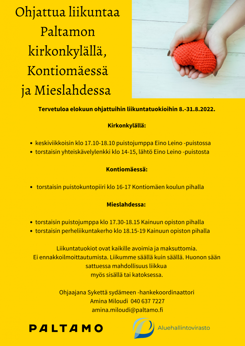 Sykettä sydämeen: Elokuun liikuntatarjontaa