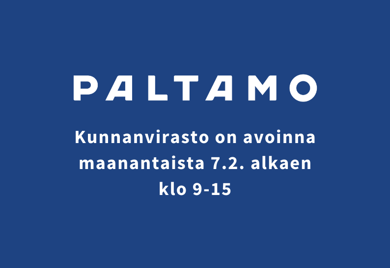 Kunnanvirasto avoinna normaalisti 7.2. alkaen