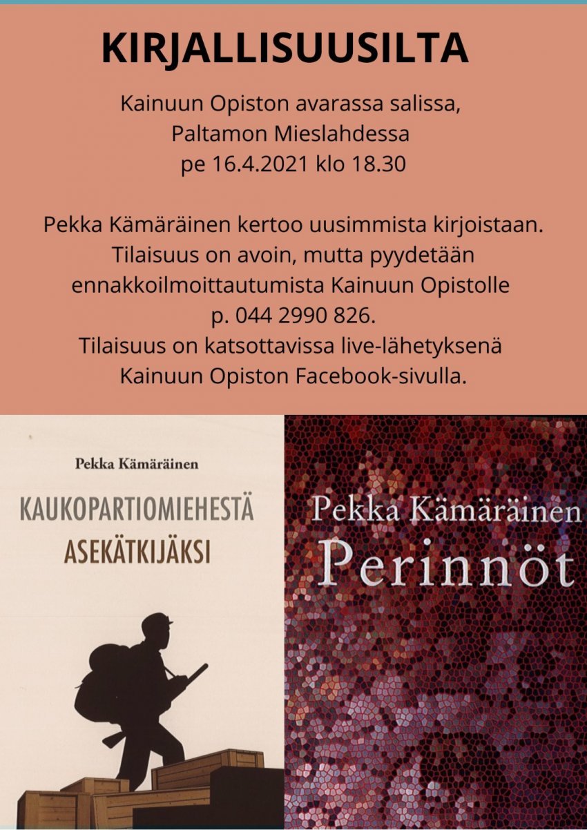 Kirjallisuusilta Kainuun Opistolla
