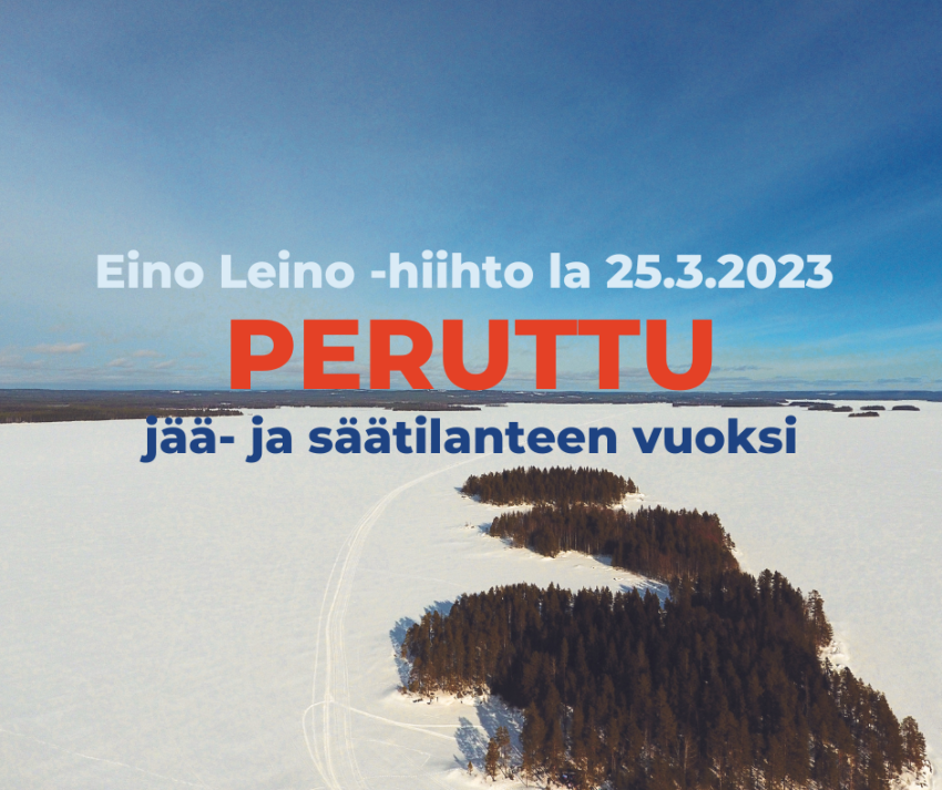 Eino Leino -hiihto on peruttu haastavien jää- ja sääolosuhteiden vuoksi