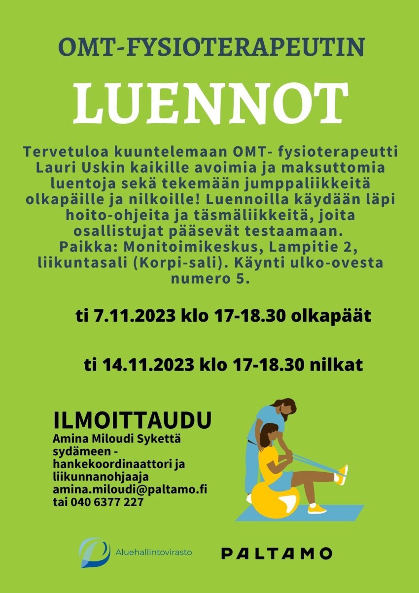 OMT-fysioterapeutin luennot