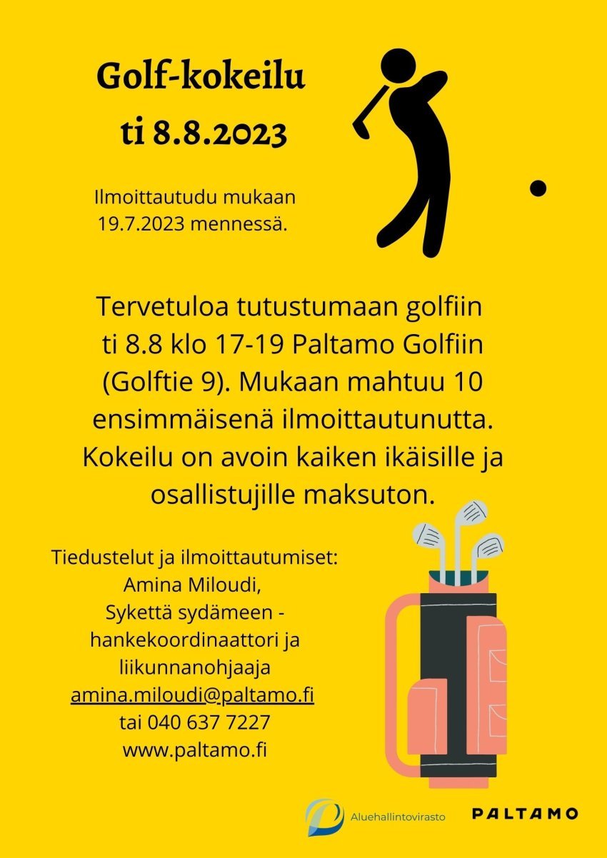 Tule kokeilemaan golfia!