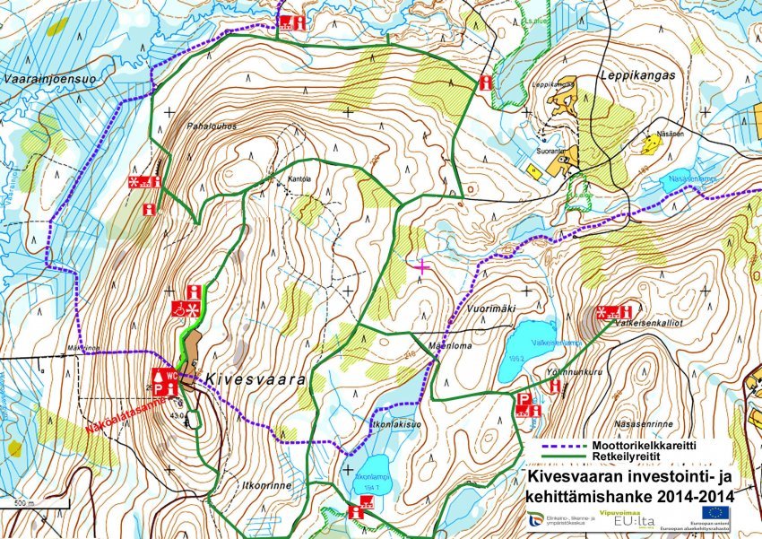Kivesvaaran retkeilyreittikuva