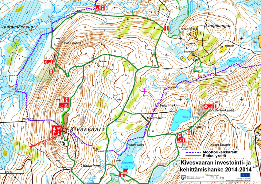 Kivesvaaran retkeilyreittikuva