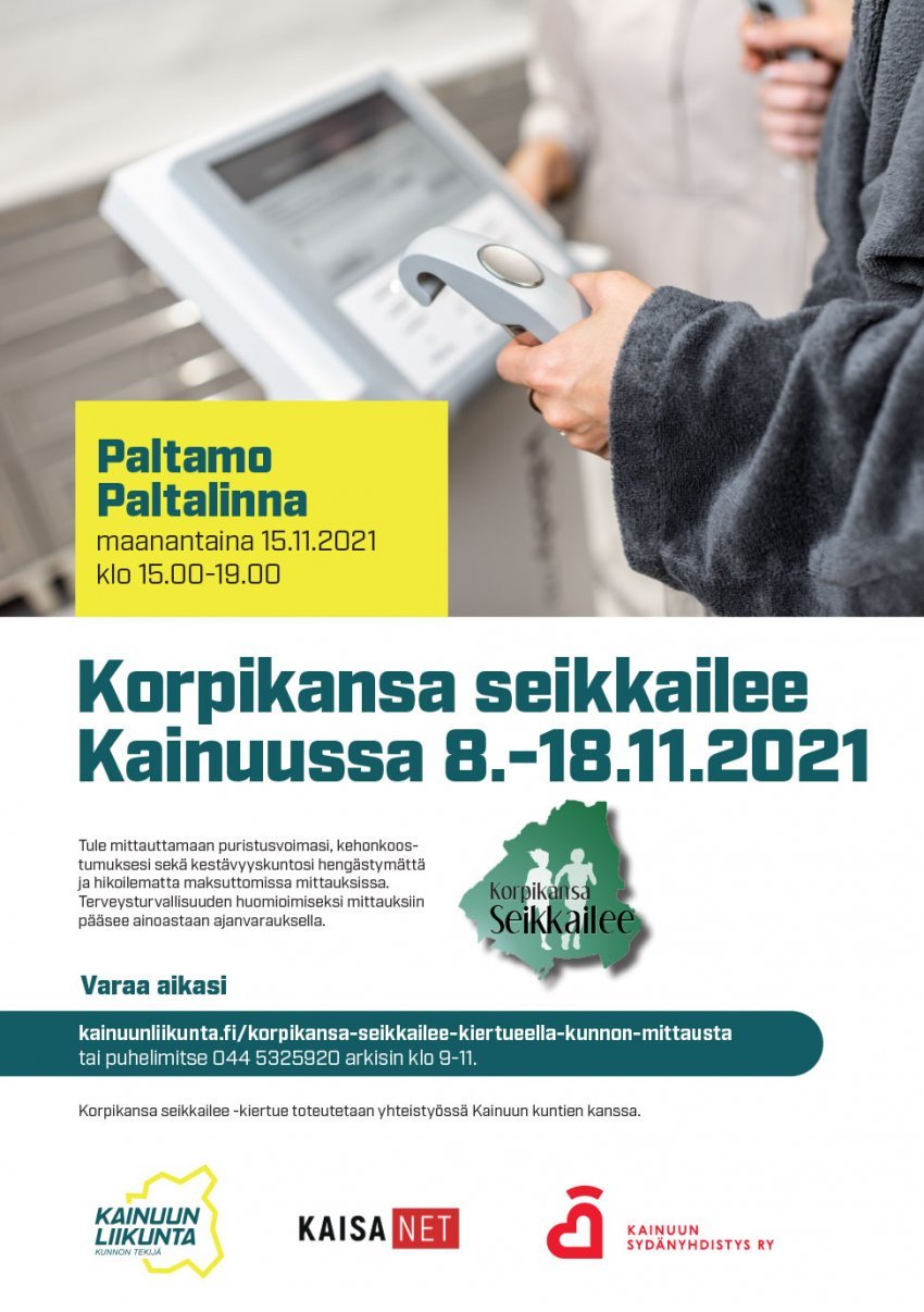 Korpikansa seikkailee kuntomittaus Paltamossa