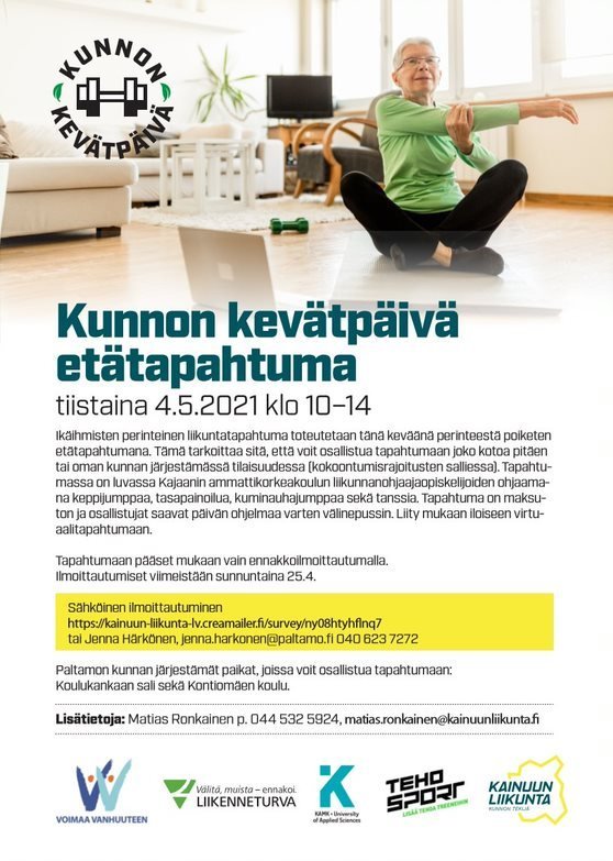 Ikäihmisten Kunnon kevätpäivä 4.5. etätapahtumana