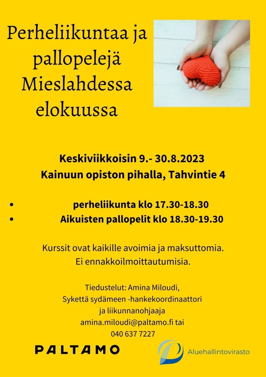 Mieslahden liikuntatarjonta elokuu 2023