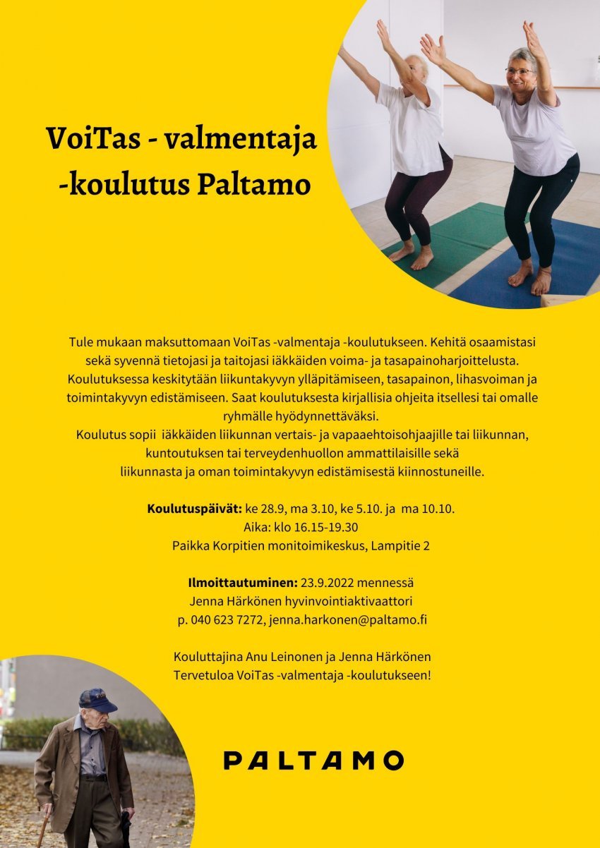 Ikäihmisten VoiTas -valmentaja koulutus Paltamossa