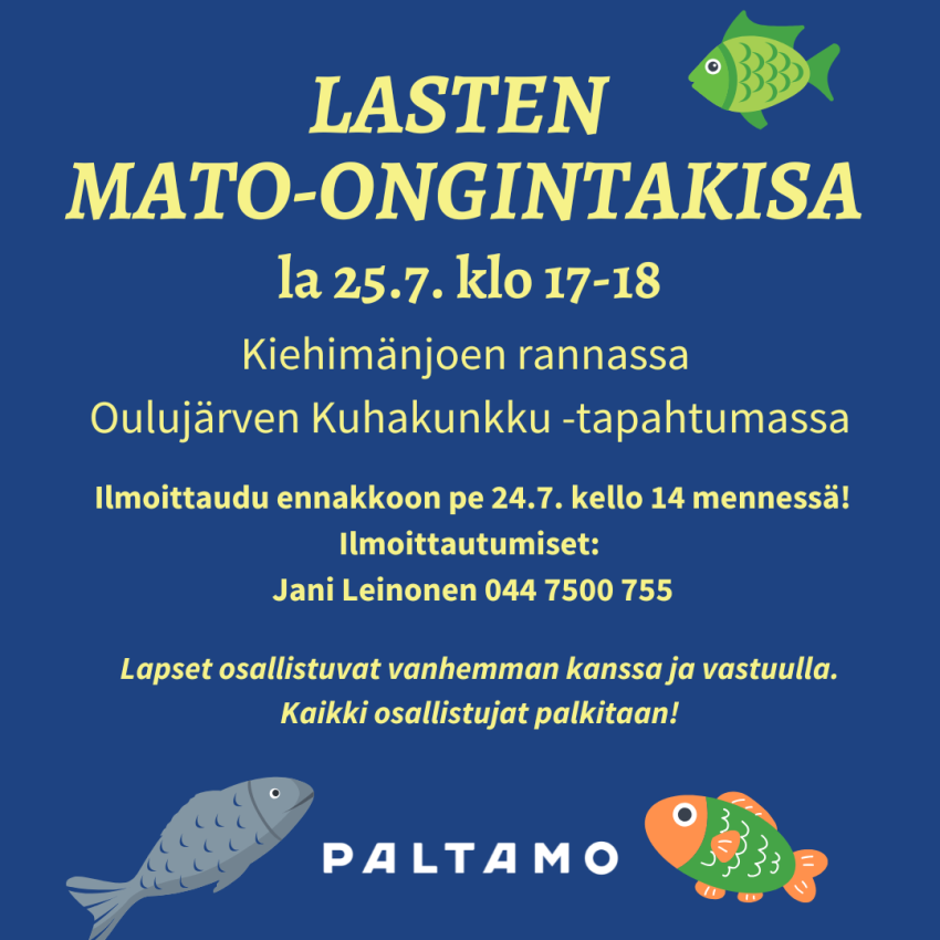 Mato-ongintakisa 25.7. kello 17 alkaen
