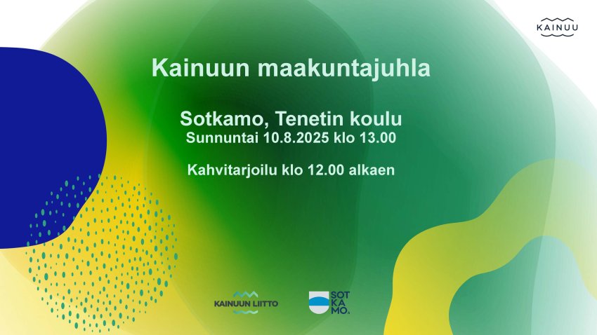 Kainuun maakuntajuhla Sotkamossa sunnuntaina 10.8.2025
