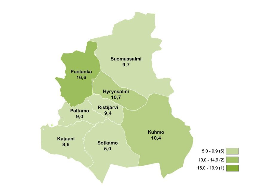 Kainuun työttömyydessä pientä nousua lokakuussa